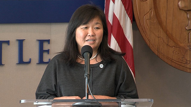 Mami Hara's swearing-in ceremony