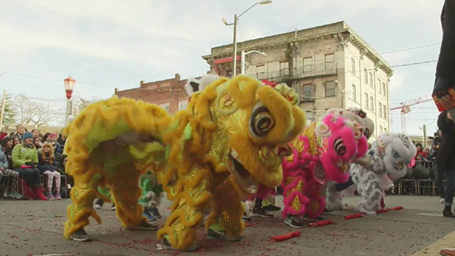 Lunar New Year lion dance