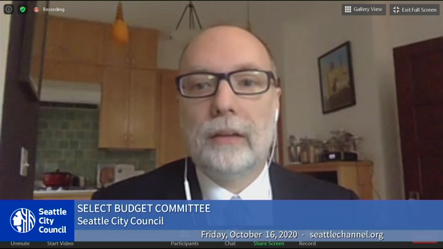 Select Budget Committee Session I 10/16/20