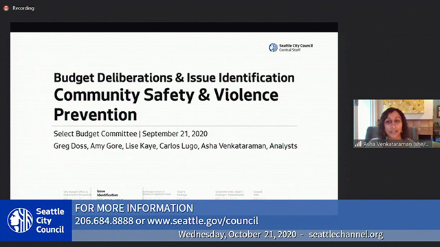 Select Budget Committee Session I 10/21/20