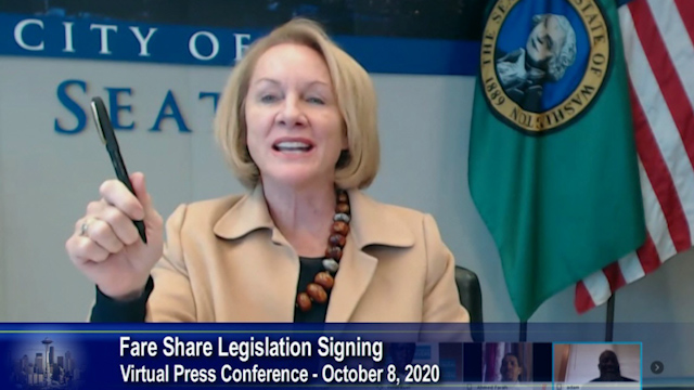Mayor Durkan signs Fare Share legislation for fair wages for Uber and Lyft drivers
