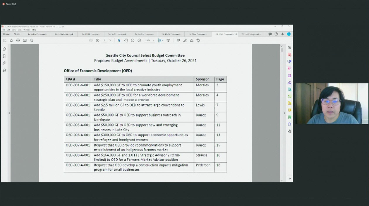 Select Budget Committee Session II 10/26/21