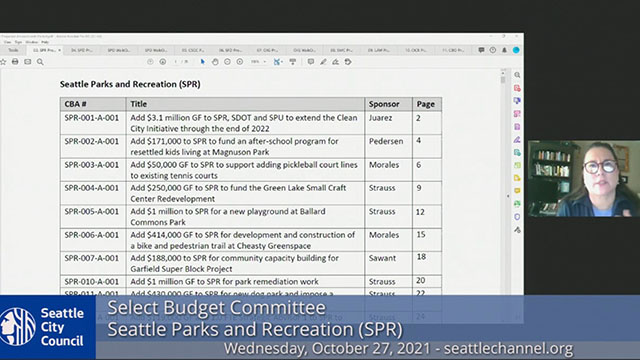 Select Budget Committee Session II 10/27/21