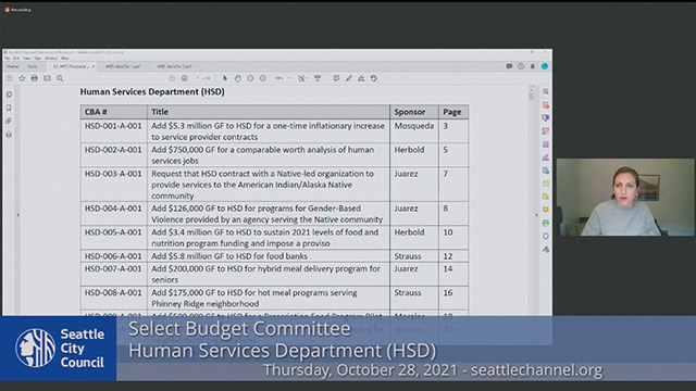 Select Budget Committee Session II 10/28/21