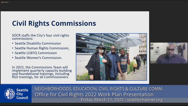 Neighborhoods, Education, Civil Rights & Culture Committee 3/11/22