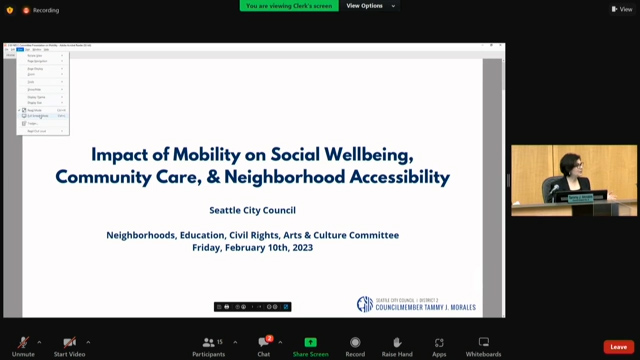 Neighborhoods, Education, Civil Rights & Culture Committee 2/10/23