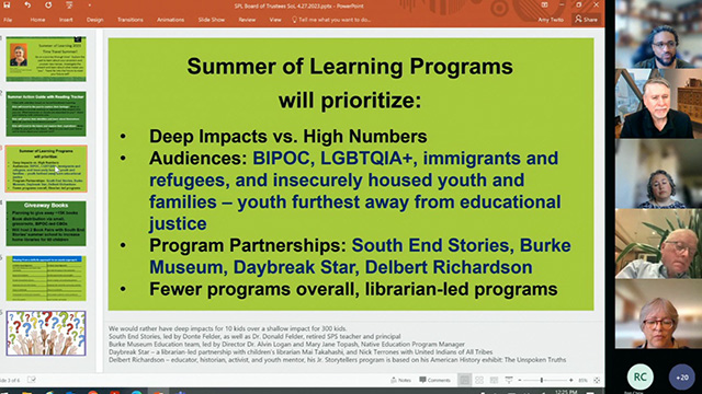 Seattle Public Library Board of Trustees Meeting of 4/27/23