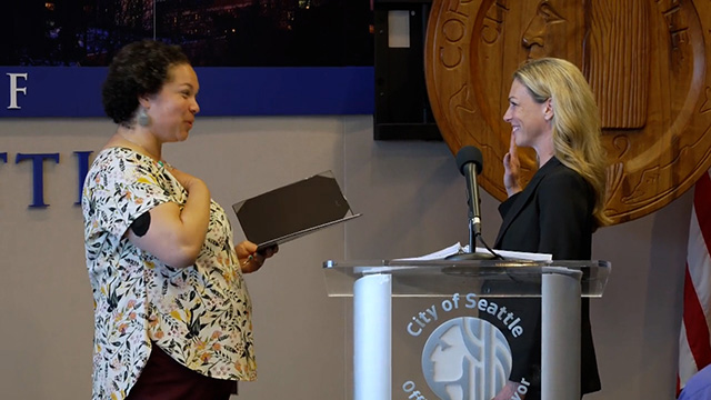 Amy Smith sworn in as CARE Department's first chief